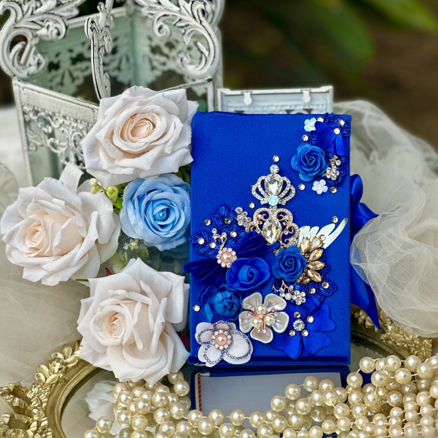 Quince royal blue/ gold Bible