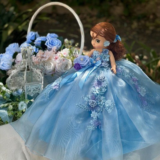 Disney doll in baby blue dress