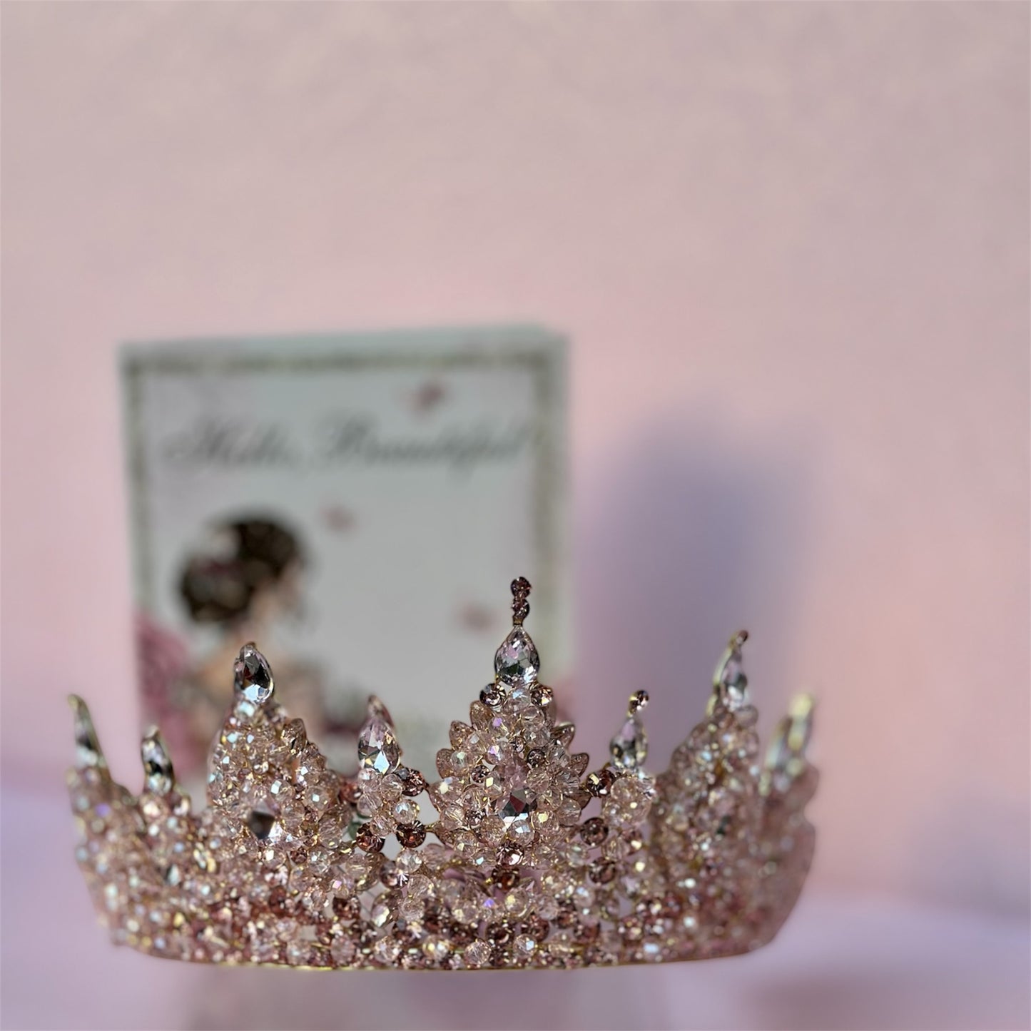 👑 Crown Royal – Pink Crystal Quinceañera Crown