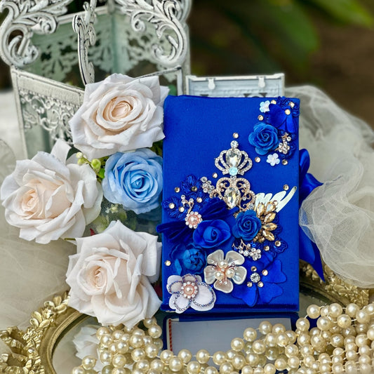 Quince royal blue/ gold Bible