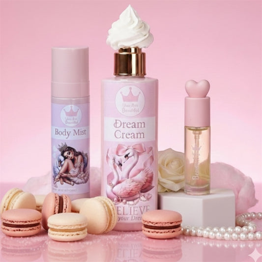 💗Pink Sugar Dream Gift Box – Quince & Dama Beauty Set. Ballet/Swan Collection