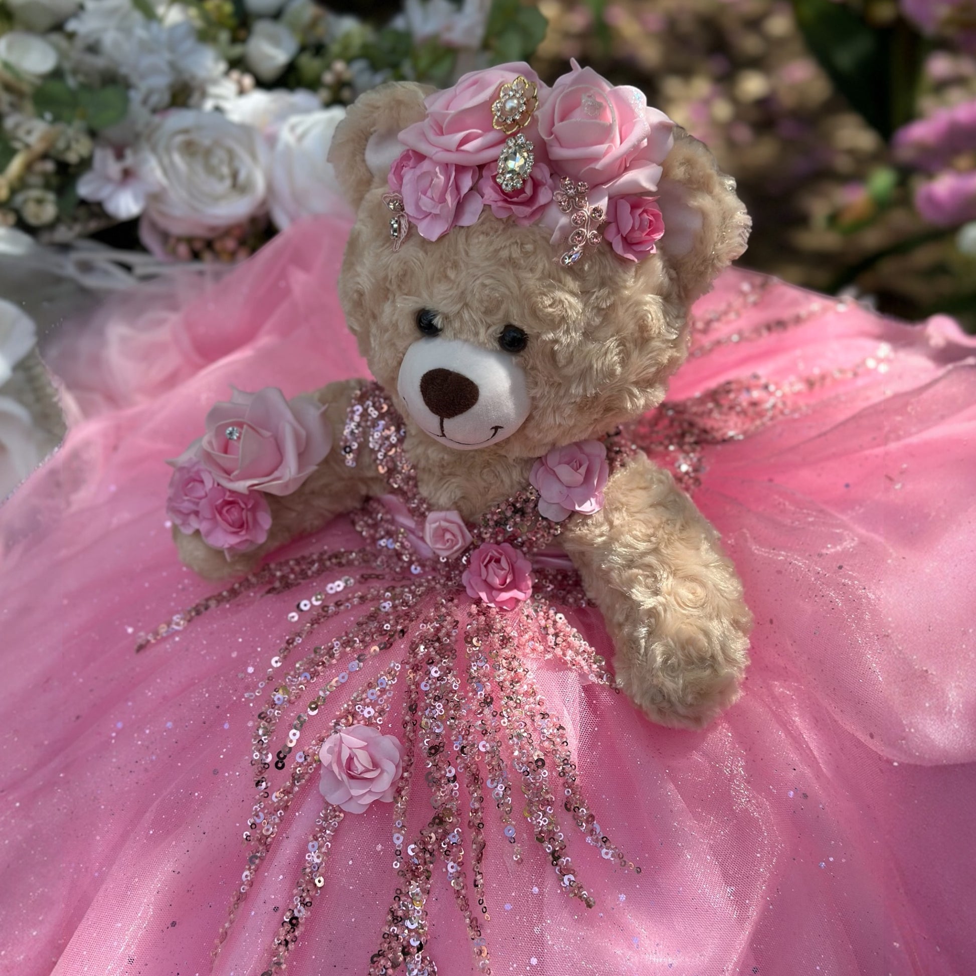 teddy bear with pink dress Amazon.com: Oitscute Small Baby Teddy Bear with Cloth Cute Stuffed Animal Soft Plush Toy 10" (Pink Dress with Rabbit) : Toys & Games