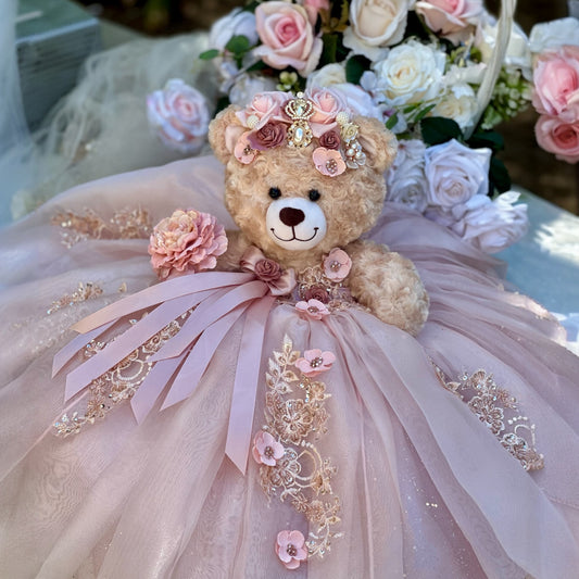 Blush Pink Custom quince build teddy bear