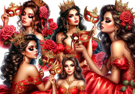 Red/ Gold Masquerade